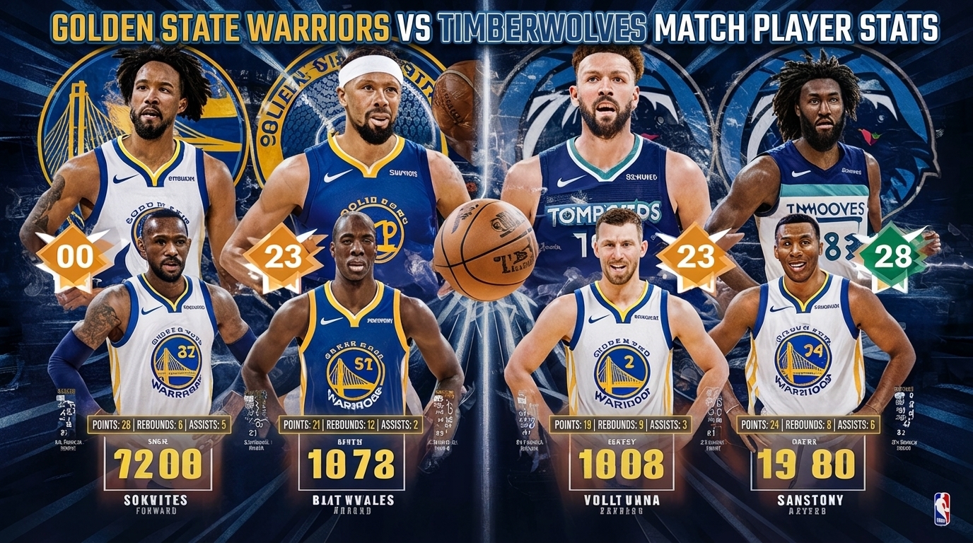 Golden State Warriors vs Timberwolves Match Player Stats